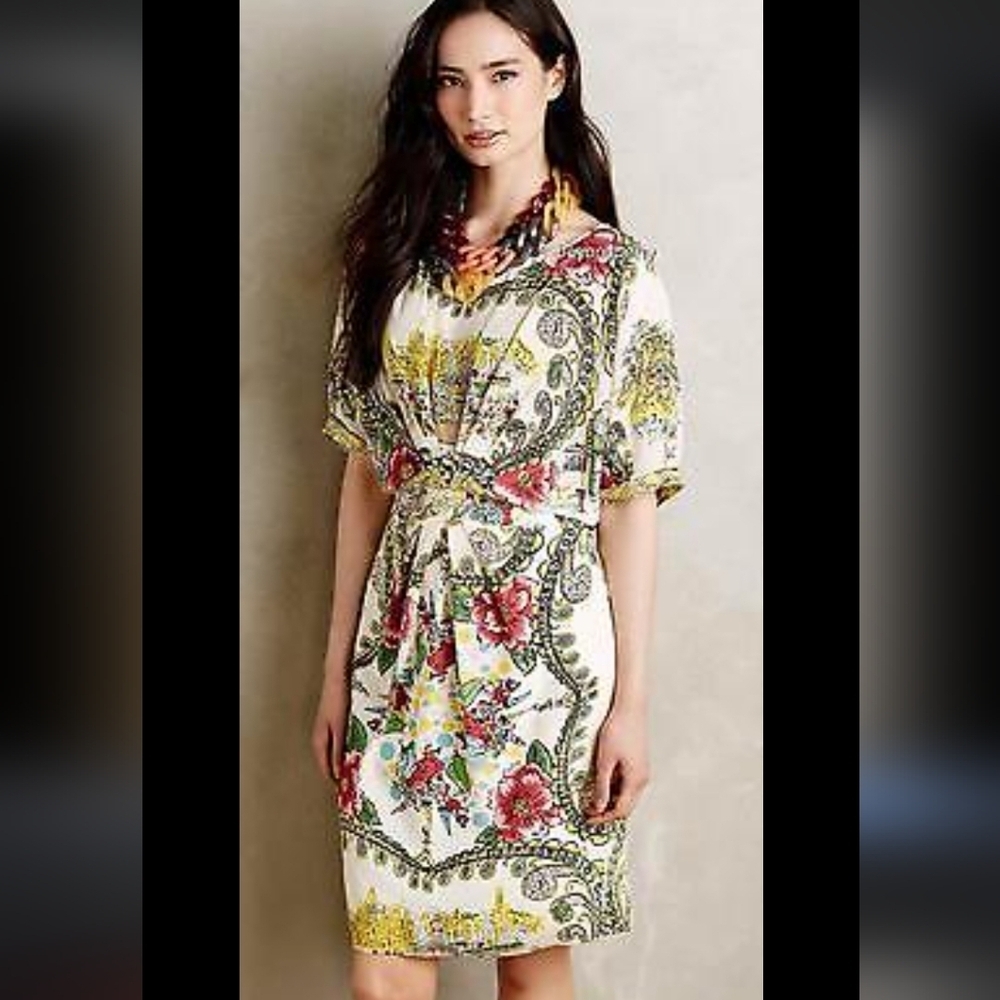 Anthropologie Collette Dinnigan Stunning Women's 100% Silk Dress Size 4 - Picture 14 of 14